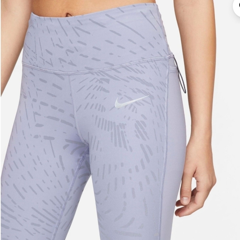 NWT Nike Fast Full Length Dri Fit Run Division High-Rise Leggings Indigo Haze XS - Picture 4 of 13
